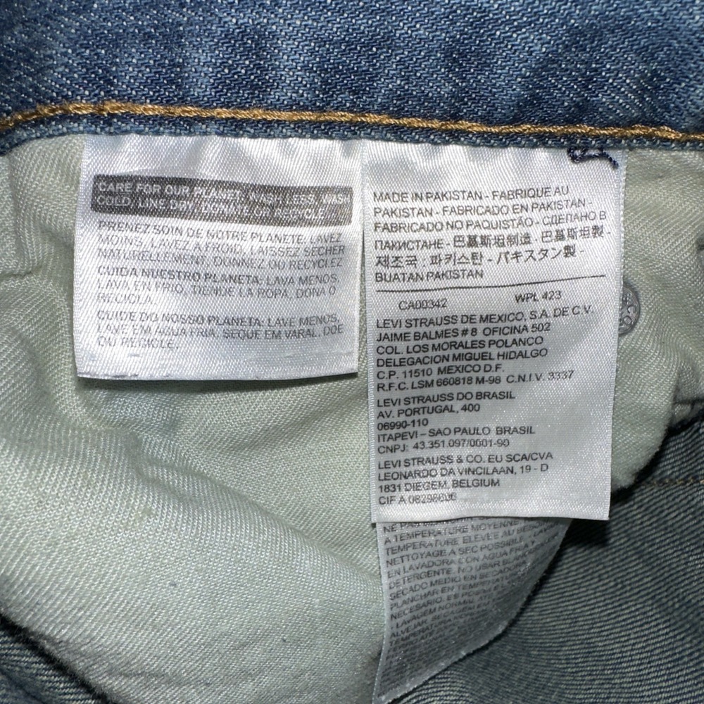 Levi's 559 Relaxed Straight Leg Jeans Medium Wash Denim Mens W36 L32 Fits 34x31 - Picture 5 of 7